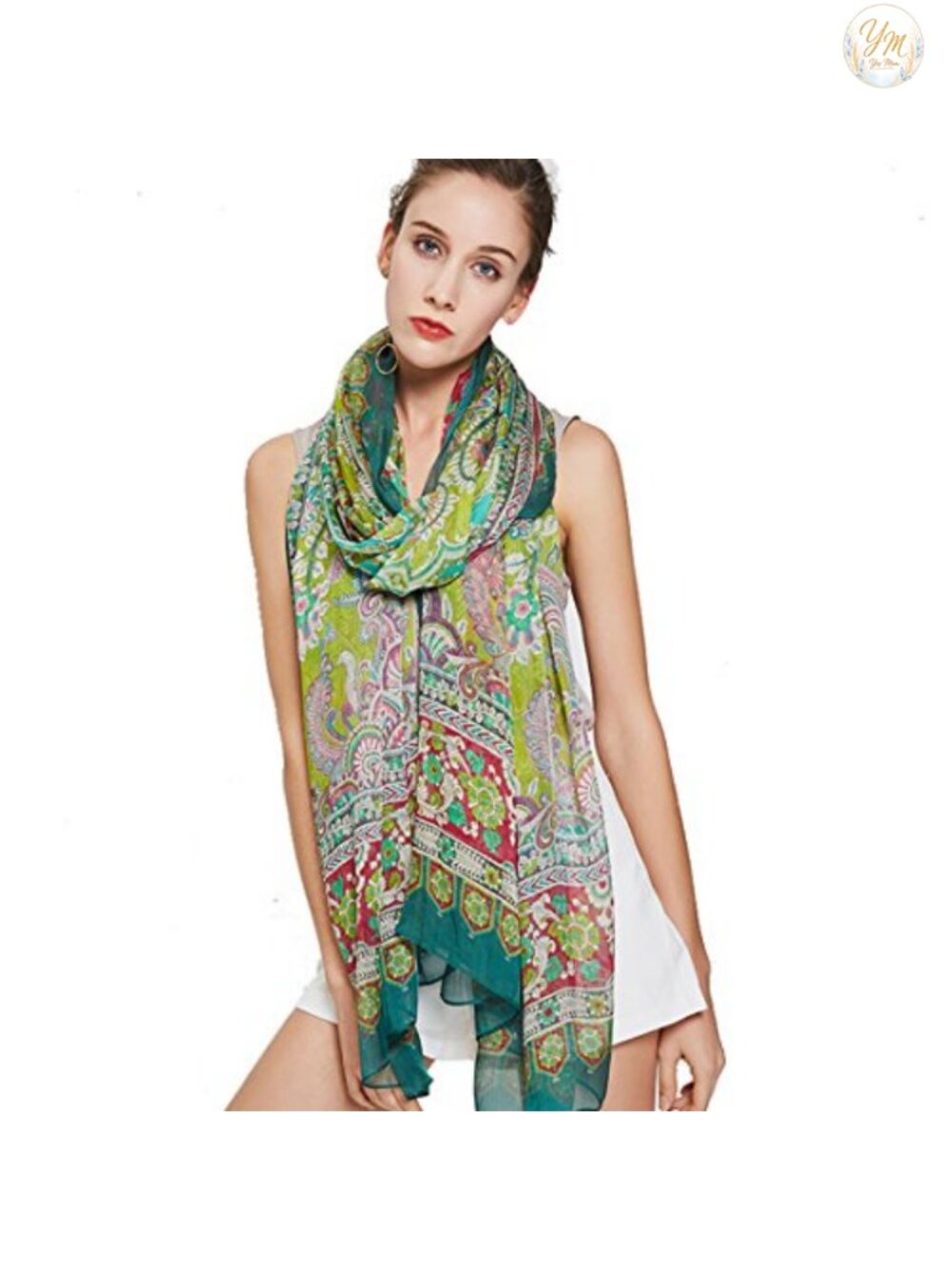 100% Mulberry Silk Pashmina Shawl Wrap for Women Oversized Lightweight 90x43
